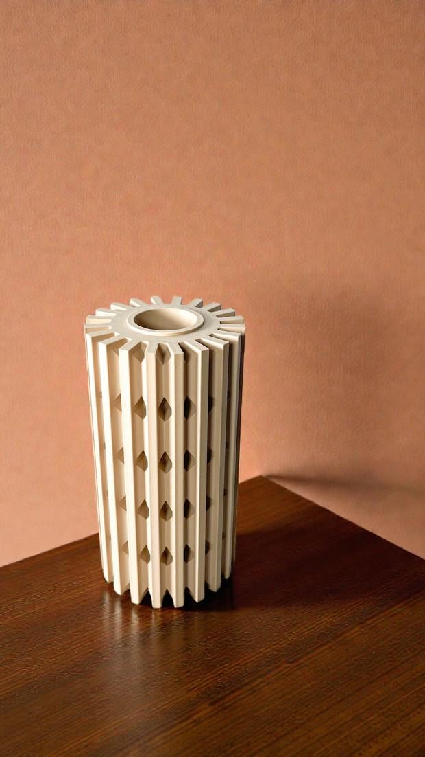 Vase LYCAS - Terracotta clair - idéal fleurs séchées