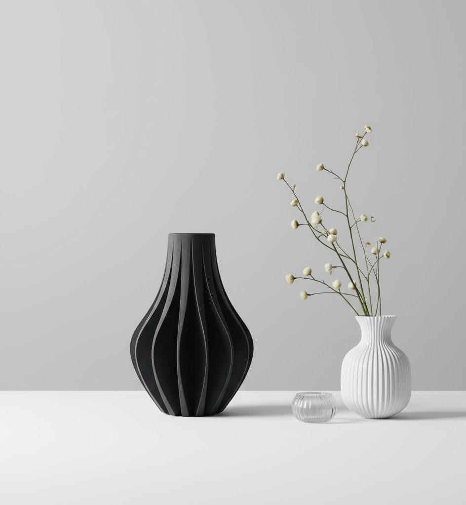 Vase ZOLARA - Noir - idéal fleurs séchées - Cadeau original !