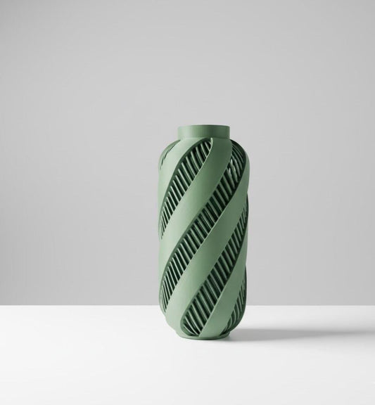 Vase ALINE - Vert olive - idéal fleurs séchées