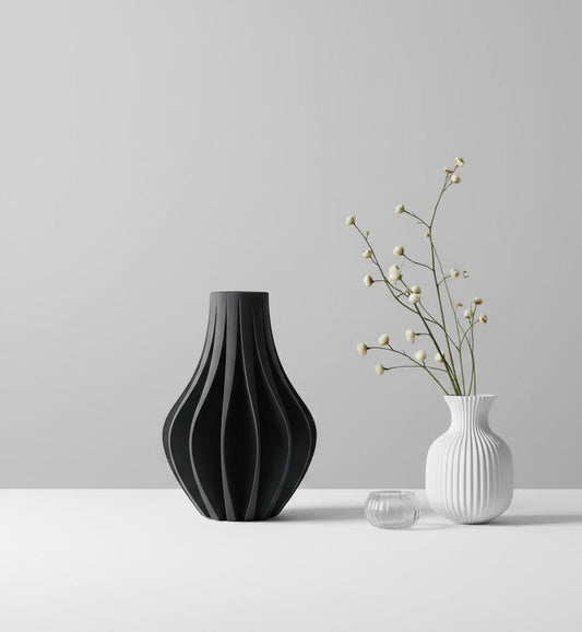 Vase ZOLARA - Noir - idéal fleurs séchées - Cadeau original !