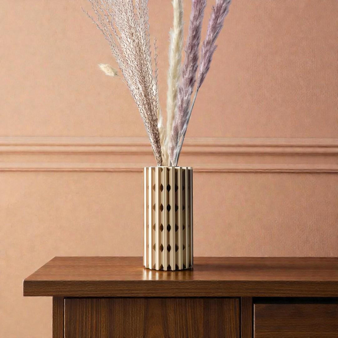 Vase LYCAS - Terracotta clair - idéal fleurs séchées