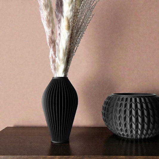 Vase ROMERO - Noir - idéal fleurs séchées - Cadeau original !