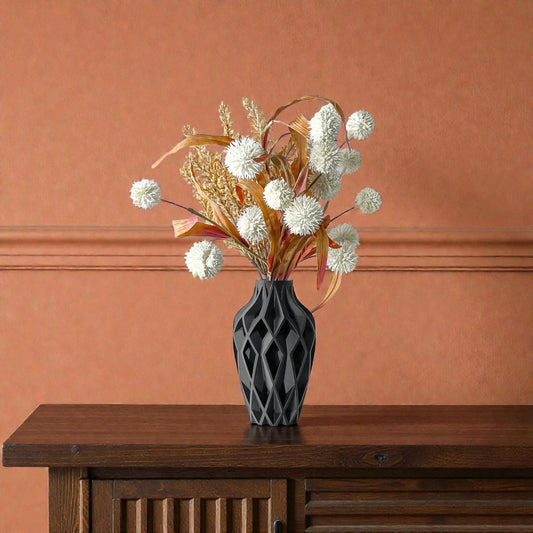 Vase YANO - Noir - idéal fleurs séchées - Cadeau original !