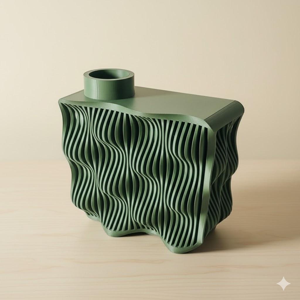 Vase KAMSO - Vert olive - idéal fleurs séchées