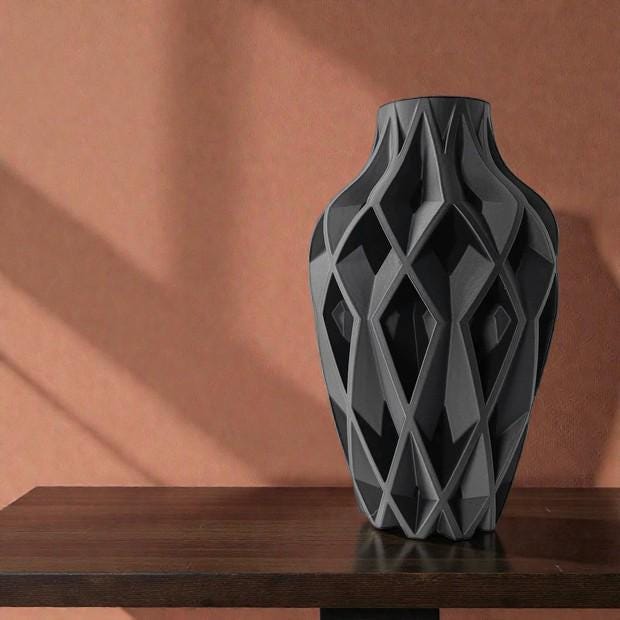 Vase YANO - Noir - idéal fleurs séchées - Cadeau original !