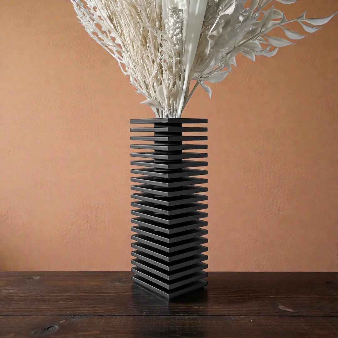 Vase NADO - Noir - idéal fleurs séchées
