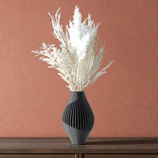 Vase RINEX - Noir - idéal fleurs séchées