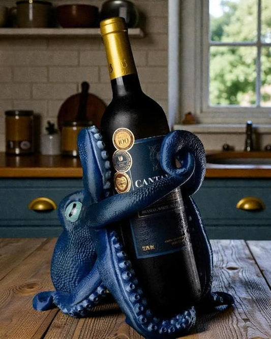 Octopus holder wine bottle